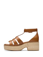 Clarks Brown Leather Coledale Sun Sandals - Image 2 of 7