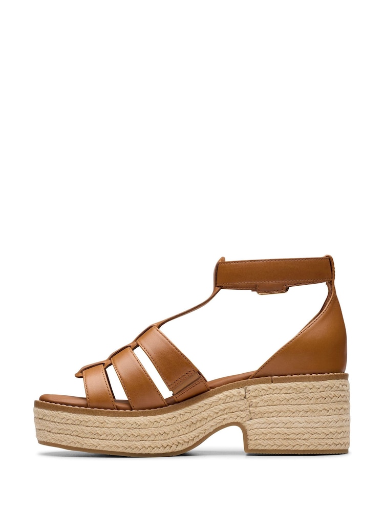Clarks Brown Leather Coledale Sun Sandals - Image 2 of 7