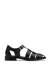 Clarks Black Leather Mayhill Walk Shoes - Image 1 of 7