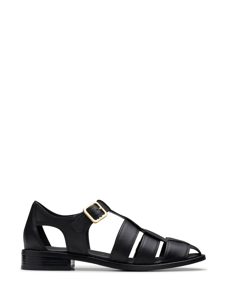 Clarks Black Leather Mayhill Walk Shoes - Image 1 of 7