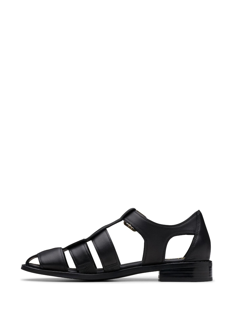 Clarks Black Leather Mayhill Walk Shoes - Image 2 of 7