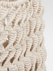 French Connection Brown 100% Cotton Macrame Bag - Image 2 of 3