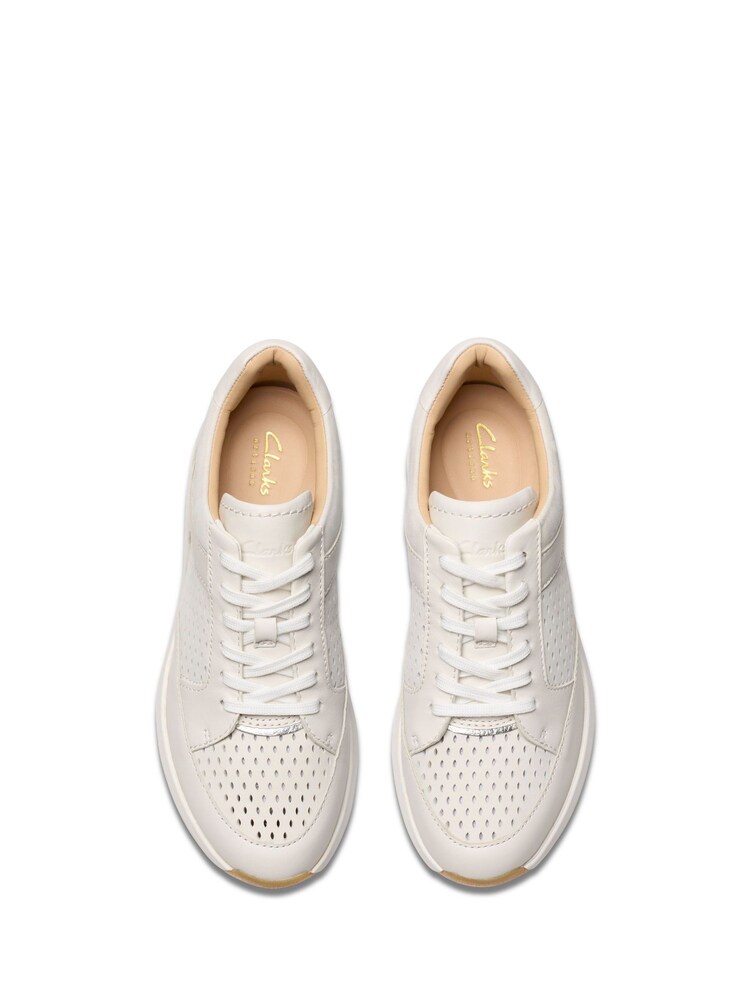 Clarks White Tivoli Walk Shoes - Image 5 of 7