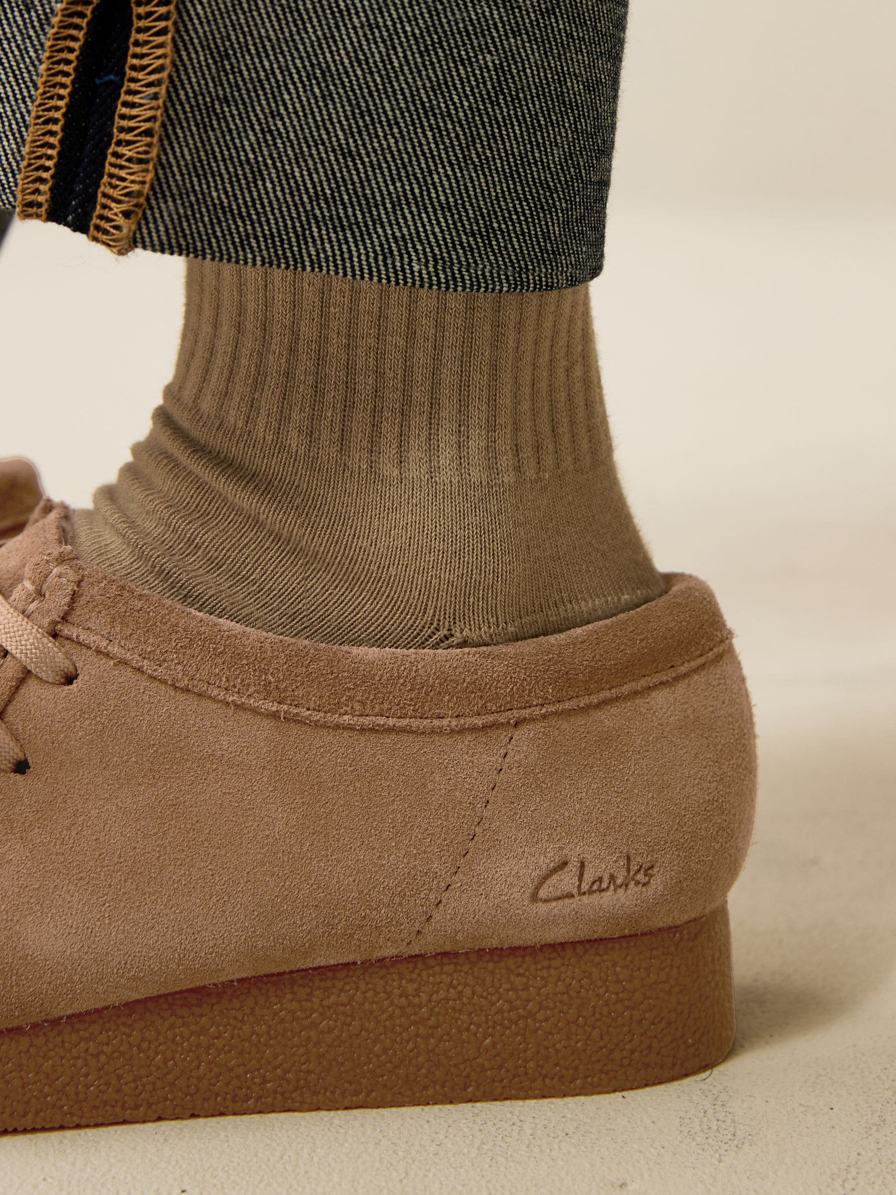 Buy Clarks Dark Sand Suede Wallabee EVO Shoes from Next Romania