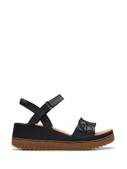 Clarks Black Wedge Multi Kassanda Bar Sandals - Image 1 of 7