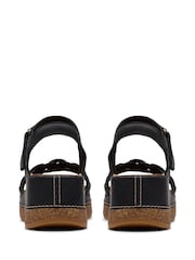 Clarks Black Wedge Multi Kassanda Bar Sandals - Image 6 of 7