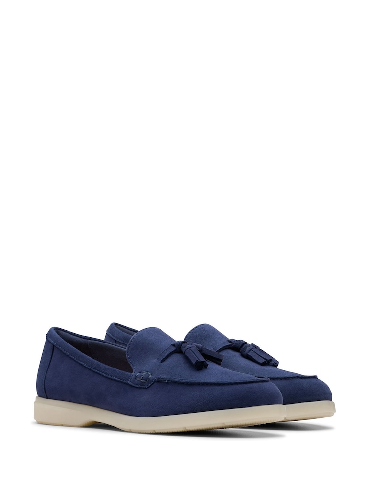Buy Clarks Navy Suede Narini Edge Shoes from Next Norway