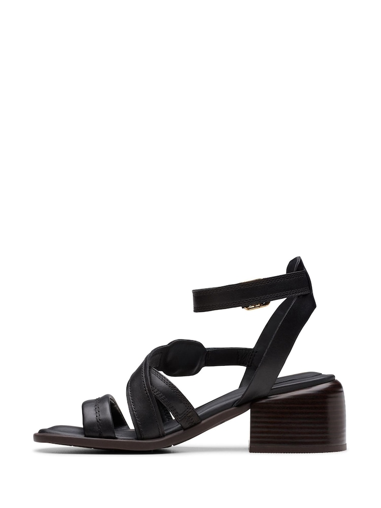 Clarks Black Leather Morwyn Strap Sandals - Image 2 of 7 Clarks Black Leather Morwyn Strap Sandals - Image 2 of 7