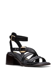 Clarks Black Leather Morwyn Strap Sandals - Image 3 of 7