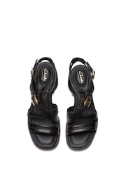 Clarks Black Leather Morwyn Strap Sandals - Image 6 of 7