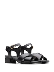 Clarks Black Serina35 Cross Sandals - Image 4 of 7