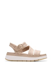 Clarks Natural Leather Tuscan Strap Sandals - Image 1 of 7