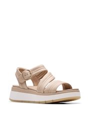 Clarks Natural Leather Tuscan Strap Sandals - Image 3 of 7