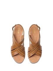 Clarks Natural Standard Fit (D) Leather Sabina Sling Sandals - Image 6 of 7