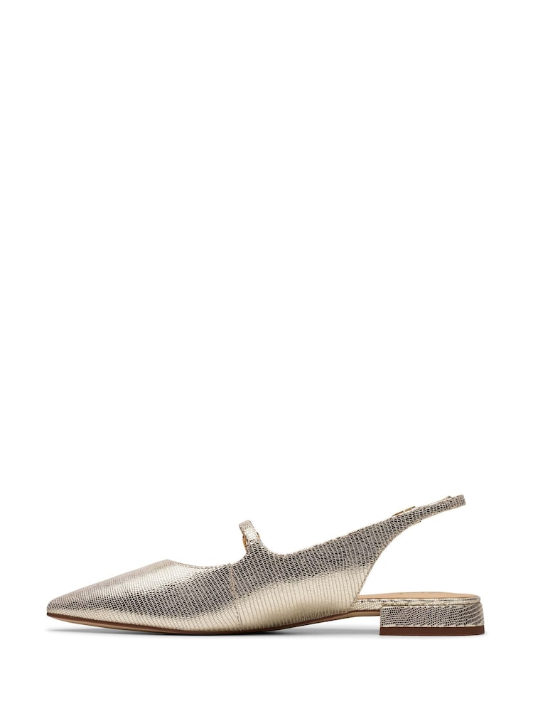Золотой - Ботинки со слигбеком Clarks Leather Sensa 15 - Изображение 2 из 7