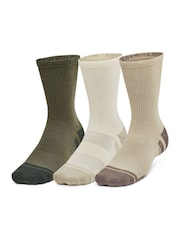 Under Armour Green Performance Tech Crew Socks 3 Pack - Image 1 of 4