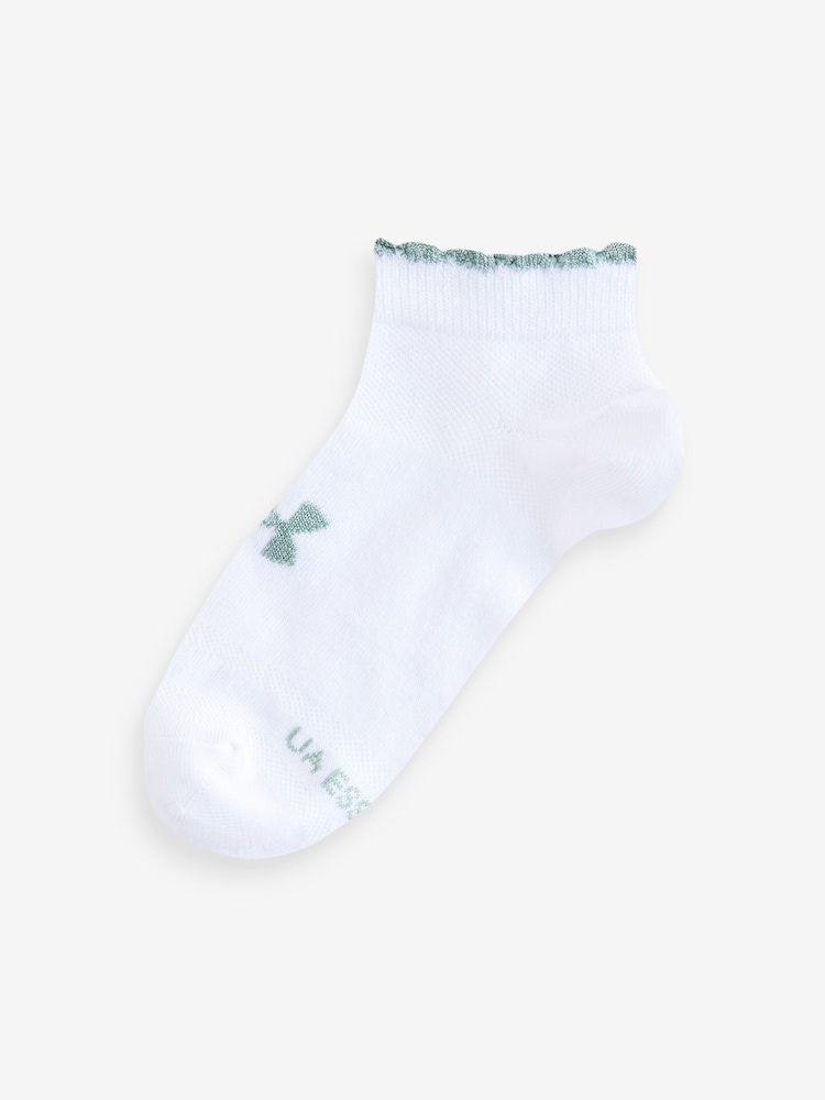 Under Armour Grey Essential Low Cut Socks 3 Pack - Image 4 of 4
