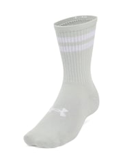 Under Armour Green Essential Crew Socks 6 Pack - Image 3 of 3