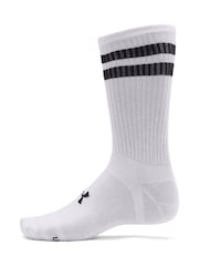 Under Armour White Essential Crew Socks 6 Pack - Image 3 of 4