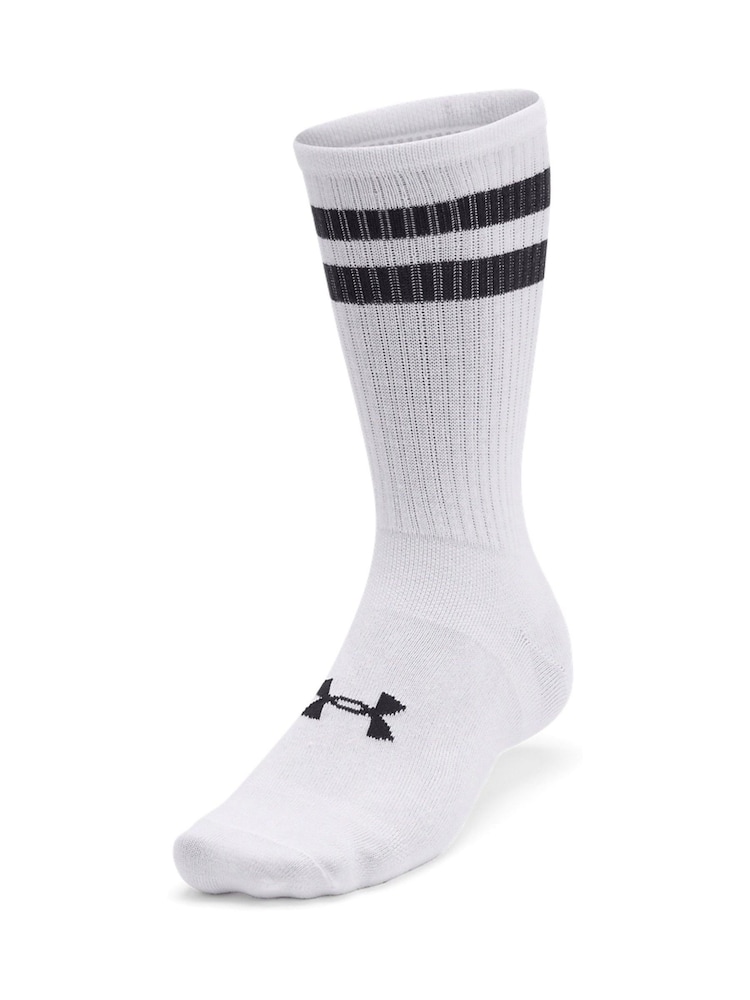 Under Armour White Essential Crew Socks 6 Pack - Image 4 of 4