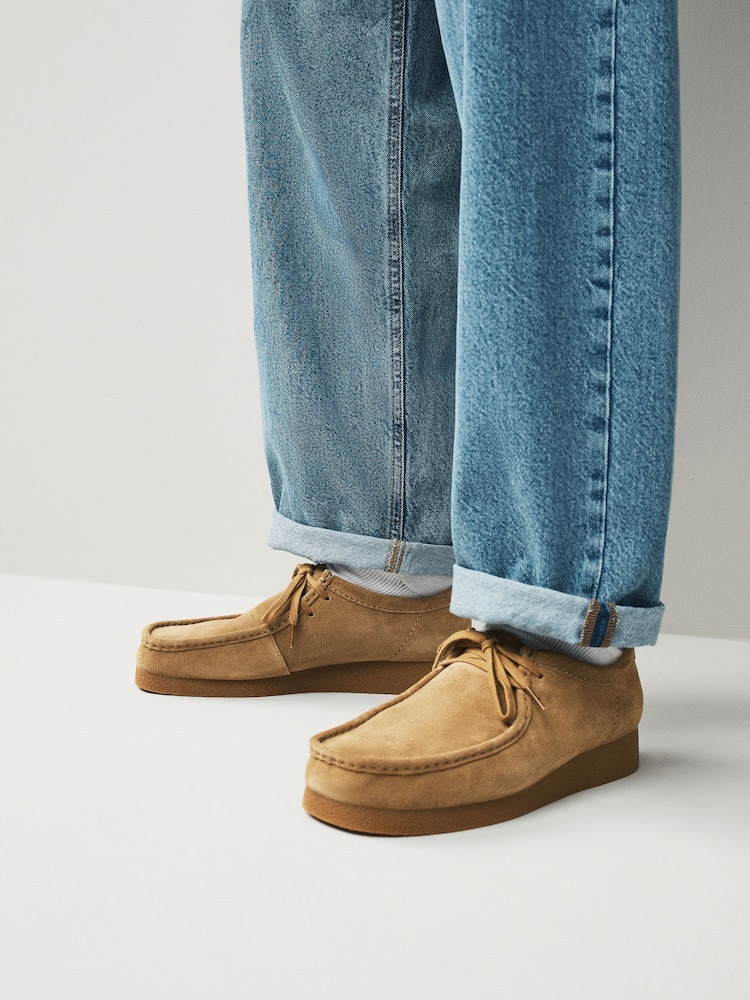 Clarks Natural Suede Wallabee EVO Shoes - Image 2 of 10 Clarks Natural Suede Wallabee EVO Shoes - Image 2 of 10