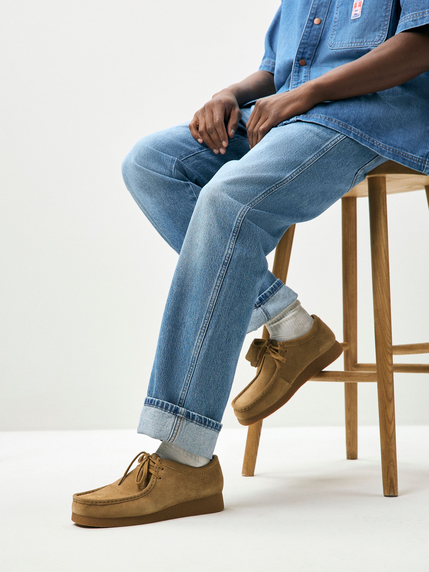 Buy Clarks Natural Suede Wallabee EVO Shoes from Next Romania