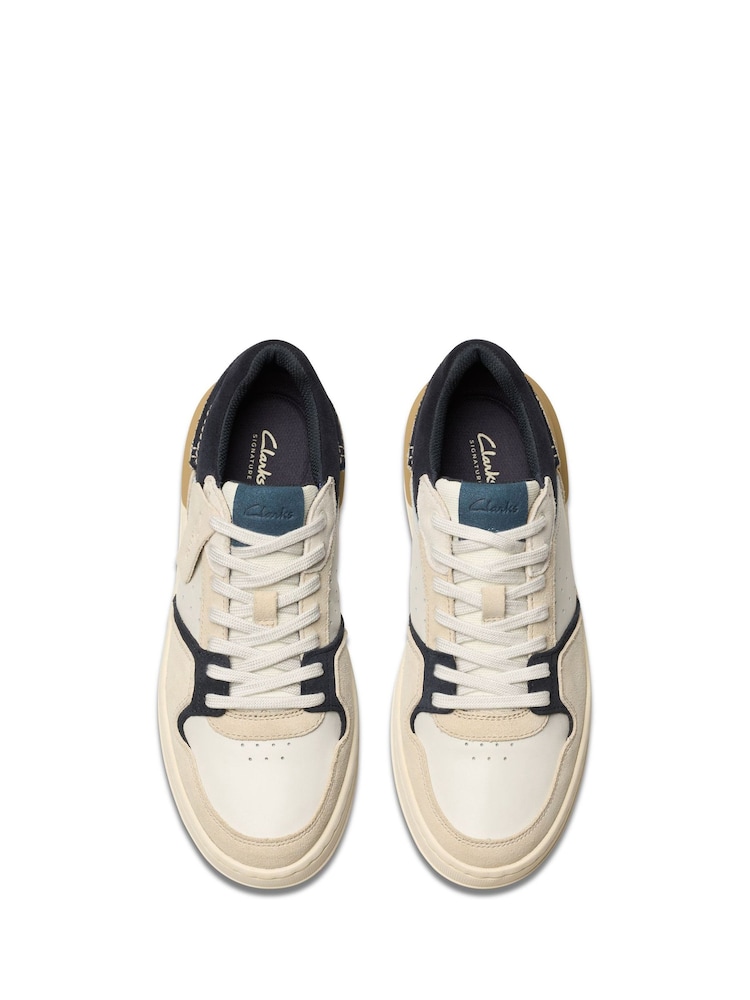 Clarks White Courtlite2 Lo Shoes - Image 5 of 7