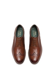 Clarks Brown Mid Tan Craft James Tip Shoes - Image 5 of 8