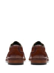 Clarks Brown Mid Tan Craft James Tip Shoes - Image 6 of 8