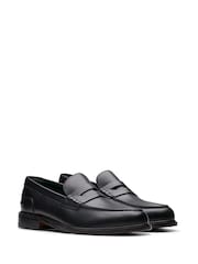 Clarks Black Leather Craft James Lo Shoes - Image 4 of 8