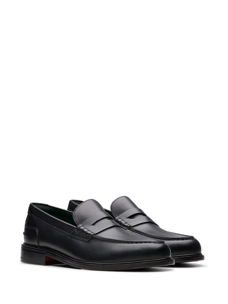 Clarks Black Leather Craft James Lo Shoes - Image 4 of 8