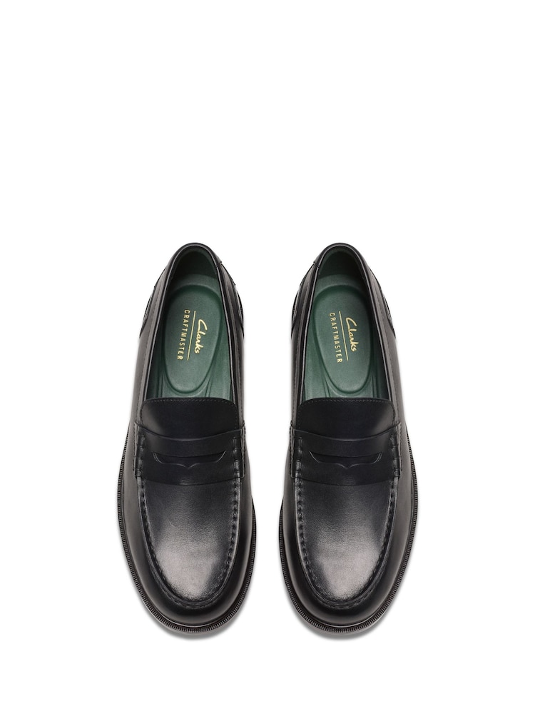 Clarks Black Leather Craft James Lo Shoes - Image 5 of 8
