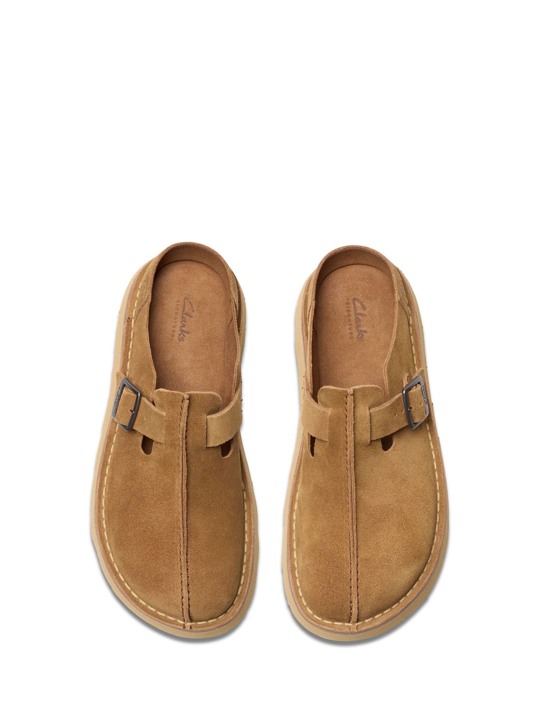 Buy Clarks Brown Cola Suede Solsbury Mule Clogs from the Next UK