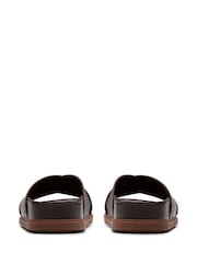 Clarks Brown Leather Torford Cross Sandals - Image 5 of 7