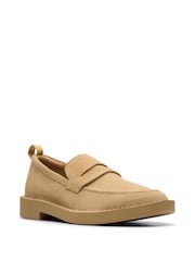 Clarks Natural Suede Martock Lo Shoes - Image 3 of 7