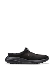 Clarks Black Nubuck Lt360 Mule Shoes - Image 1 of 7