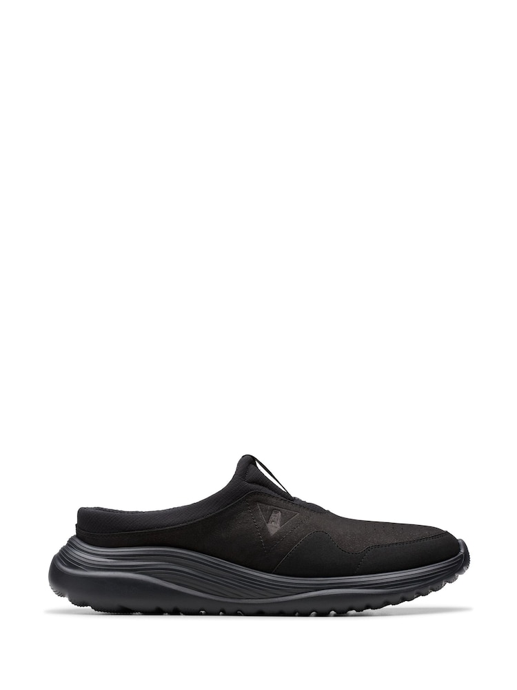 Clarks Black Nubuck Lt360 Mule Shoes - Image 1 of 7