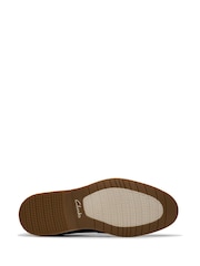 Clarks Blue Wide Fit (H) Nubuck Monahan Plain Shoes - Image 8 of 8
