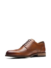 Clarks Natural Wide Fit (H) British Craft Arlo Lace Shoes - Image 4 of 7
