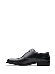 Clarks Black Leather Craft James Cap Shoes - Image 2 of 7