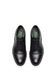 Clarks Black Leather Craft James Cap Shoes - Image 5 of 7