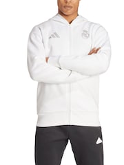 adidas White Real Madrid Anthem Jacket - Image 1 of 2