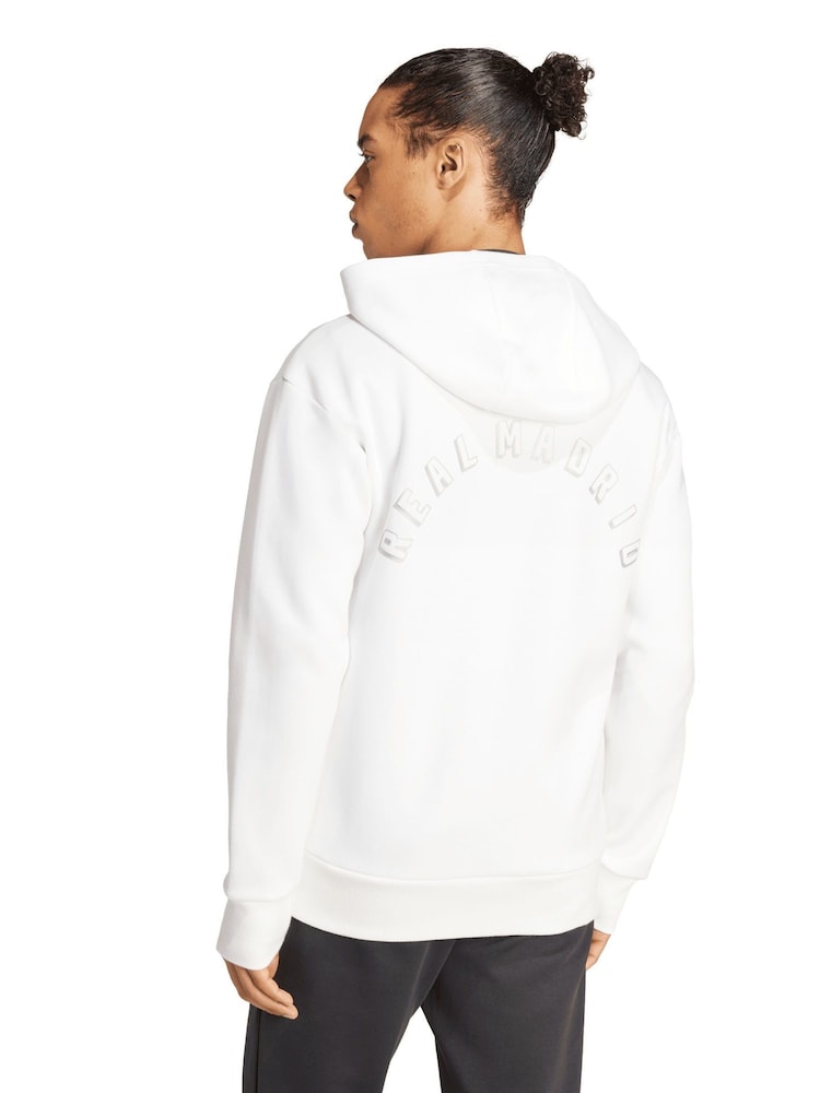 adidas White Real Madrid Anthem Jacket - Image 2 of 2