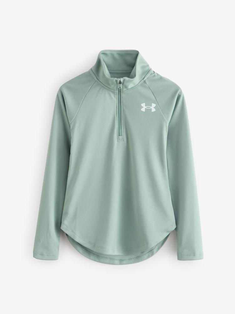 Under Armour Green Tech Graphic 1/2 Zip Sweatshirt - Image 1 of 1