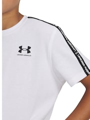 Under Armour White Sportstyle Taped Short Sleeve T-Shirt - Image 3 of 5
