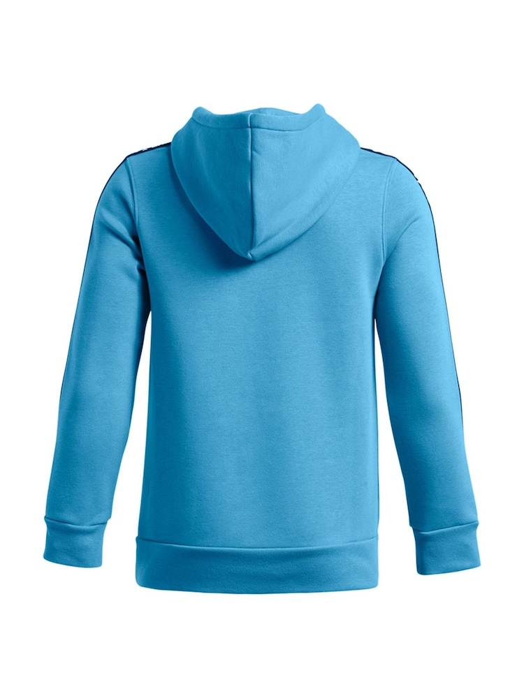 Under Armour Blue Icon Taped Fleece Hoodie - Image 2 of 2