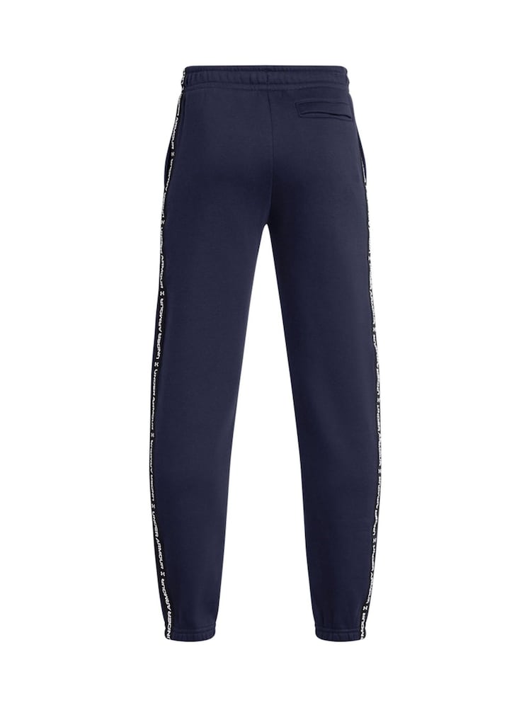 Under Armour Blue Icon Taped Fleece Joggers - Image 2 of 2
