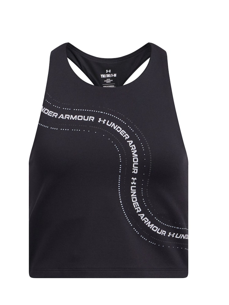 Under Armour Black Motion Branded Crop Tank - Image 1 of 2