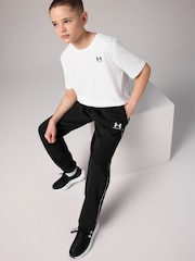 Under Armour Black Icon Taped Fleece Joggers - Image 2 of 9