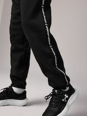 Under Armour Black Icon Taped Fleece Joggers - Image 7 of 9